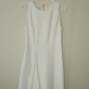 SOLD_ Elegant Ted Baker Asymmetric White Dress